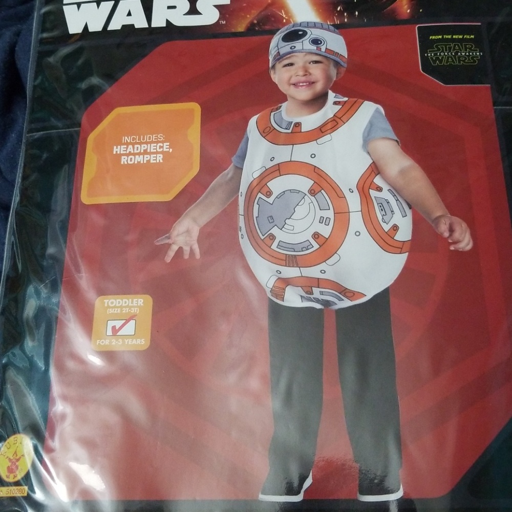 Star wars Rubies Disney 2t 3t costume bb-8